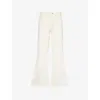 Paige Womens Marlow Skimmer Flared-leg Denim Jeans Tonal Ecru