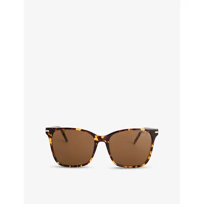 Paige Womens Morgan Oversized Tortoiseshell Acetate Sunglasses Tortoise W Black Lens In Brown
