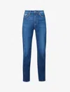 Paige Womens Verdant Noella Straight-leg High-rise Stretch Denim Jeans In Verdant