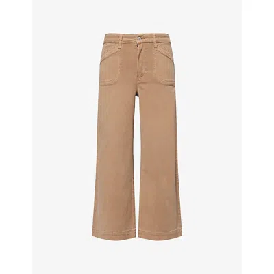 Paige Womens  Anessa Cropped Wide-leg Denim Jeans