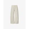 Paige Womens Arellia Ankle-leg Stretch-cotton Trousers Vintage Pumice Stone