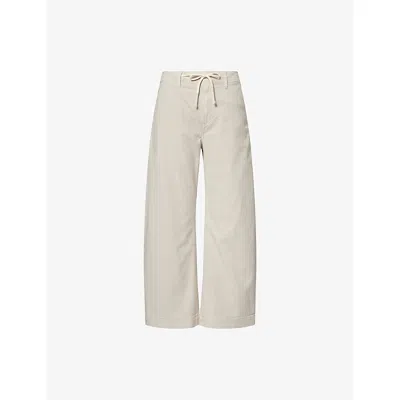 Paige Womens Arellia Ankle-leg Stretch-cotton Trousers Vintage Pumice Stone