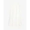 Paige Womens White Ojai Embroidered Cotton-poplin Midi Skirt In White
