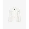 Paige Womens White Reign Single-breasted Linen-blend Blazer In White