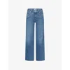 Paige Womens Woolf Anessa Wide-leg Stretch-denim Blend Jeans