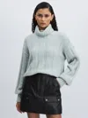 Paige Wool Blend Ribbed Roll Neck Jumper