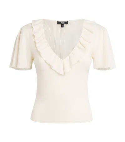 Paige Wool-cotton Inaya Blouse In White