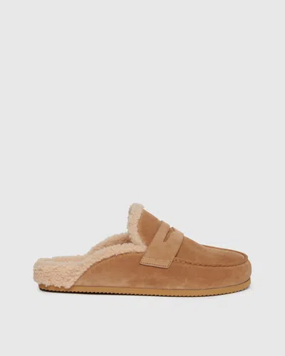 Paige Wynn Shearling Flat In Brown