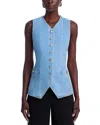 Paige Yasmin Stretch Denim Vest In Jocelyn