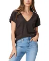 Paige Yelena V Neck Linen-blend T-shirt