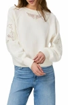 Paige Yolanthe Embroidered Cotton Sweatshirt In Ivory