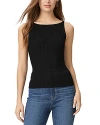 Paige Yuka Metallic Rib Sweater Tank In Black