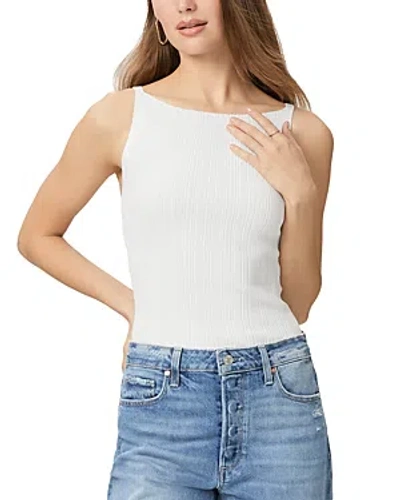 Paige Yuelia Ribbed Top In White