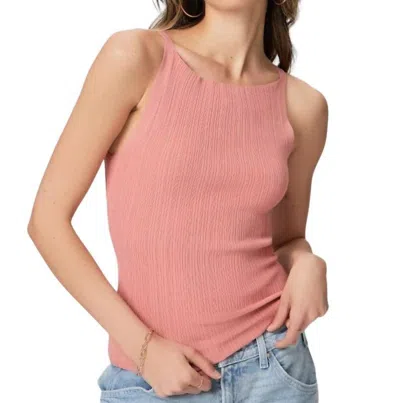 Paige Yuelia Ribbed Tank Top In Pink Teracota