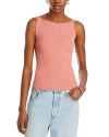 Paige Yuelia Ribbed Tank Top In Pink Teracota