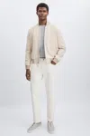 Paige Zip-through Bomber Jacket In Ivory