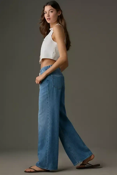 Paige Zoe High-rise Tie-waist Wide-leg Jeans In Blue