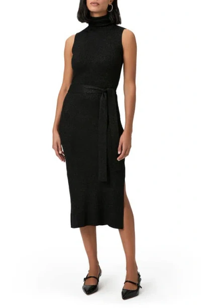 Paige Zoelle Glitter Knit Sweater Dress In Black Sparkle