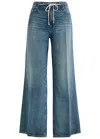Paige Zoey Belted Wide-leg Jeans In Blue