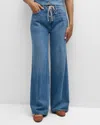 PAIGE ZOEY DRAWSTRING WIDE-LEG JEANS