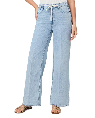 Paige Zoey Tie Waist Wide Leg Jeans In Dorah