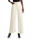 Paige Anessa Ankle Wide Leg Jean In Vintage Soft Sand In Butter Ecru