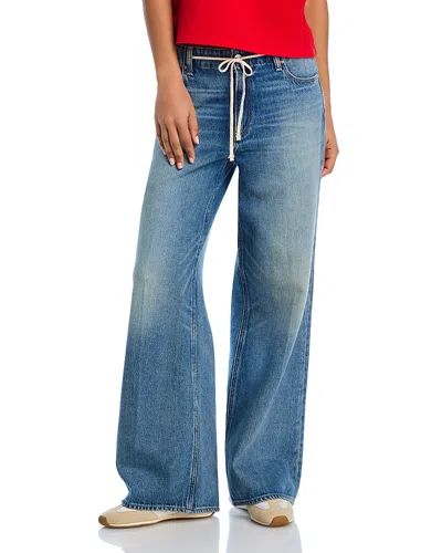 Paige Zoey High Rise Wide Leg Jeans In Jazz Club In Jazzclub