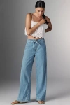 Paige Zoey High-rise Wide-leg Tie-waist Jeans In Blue