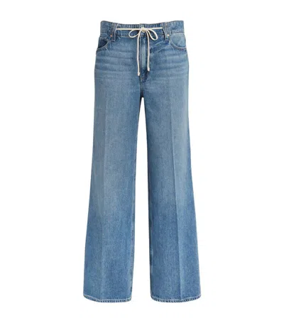 Paige Zoey High-waist Wide Jeans In Blue