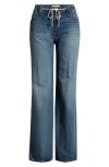 Paige Zoey Tie Waist Wide Leg Jeans In Jazz Club