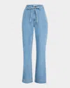 Paige Zoey High-rise Wide-leg Tie-waist Jeans