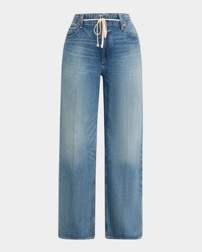 Paige Zoey Wide-leg Jeans With Tie In Jazz Club