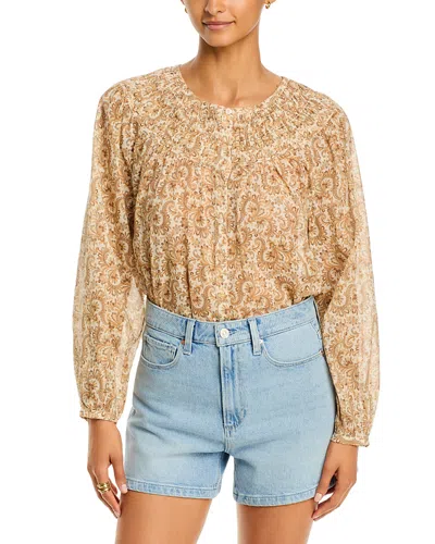 Paige Zoia Smocked Blouse In Multi