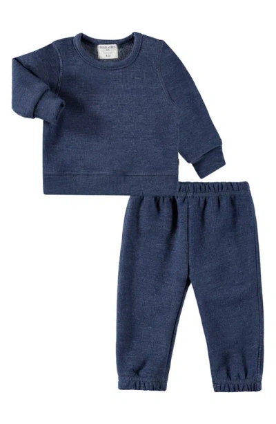 Paigelauren Unisex Fleece Loungewear Set - Baby In Navy