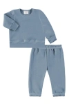 Paigelauren Babies'  Fleece Lounge Sweatshirt & Joggers Set In Blue
