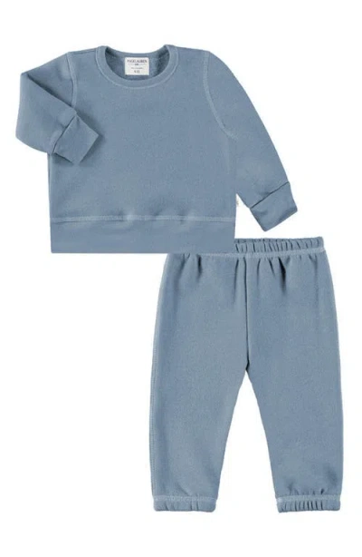 Paigelauren Babies'  Fleece Lounge Sweatshirt & Joggers Set In Blue