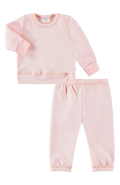 Paigelauren Babies'  Fleece Lounge Sweatshirt & Joggers Set In Pink