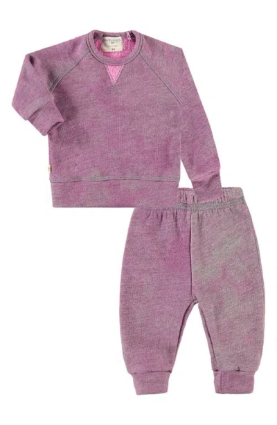 Paigelauren Babies'  Kids' Faux Shearling Lined Long Sleeve Top & Pants Lounge Set In Pink