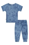 Paigelauren Babies'  Marble Dye Rib T-shirt & Pants Set In Blue