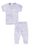 PAIGELAUREN PAIGELAUREN MARBLE DYE RIB T-SHIRT & PANTS SET