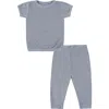 Paigelauren Babies'  Organic Cotton & Modal T-shirt & Leggings Set In Gray