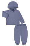 Paigelauren Babies'  Overdye Hoodie & Pants Set In Blue