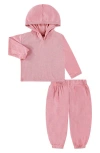 Paigelauren Babies'  Overdye Hoodie & Pants Set In Pink