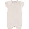 Paigelauren Babies'  Rib Romper In Beige