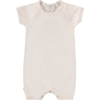 Paigelauren Rib Romper In Beige