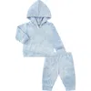 Paigelauren Stripe Hoodie & Joggers Lounge Set In Blue