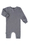 Paigelauren Thermal Knit Romper In Gray
