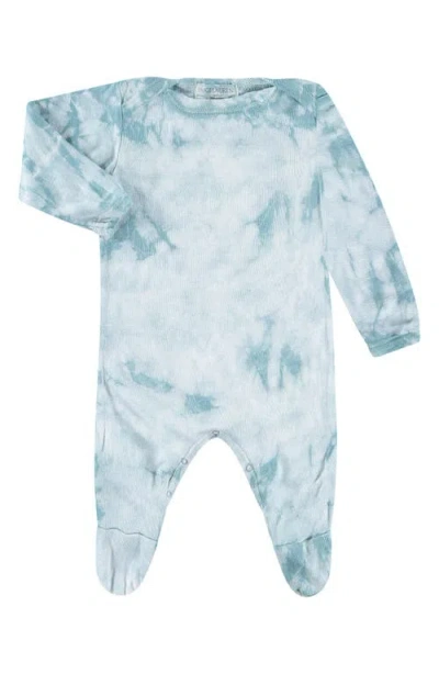 Paigelauren Babies'  Tie Dye Organic Cotton & Modal Footie Pajamas In Blue