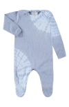 Paigelauren Babies'  Tie Dye Organic Cotton & Modal Footie Pajamas In Gray