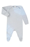Paigelauren Tie Dye Organic Cotton & Modal Footie Pajamas In Oat